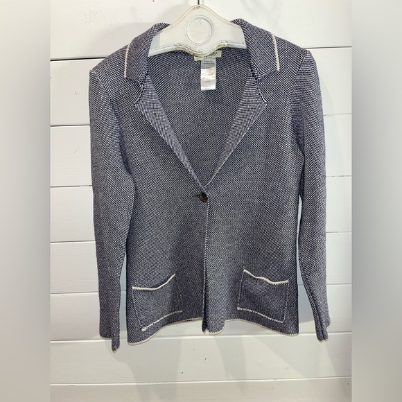 💙 COCOGIO – Knit Blazer Jacket with Silver Thread (L/G - Picture 8 of 8